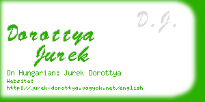 dorottya jurek business card